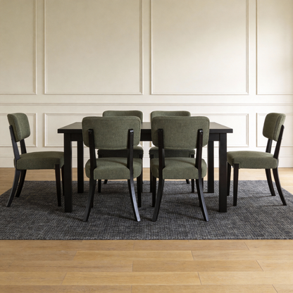 Modern Armless Dining Chairs Set of 2, Green, Contemporary Side Chairs with Wood Legs - Versatile Accent Chairs for Dining Room, Kitchen, or Living Room image 9