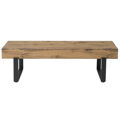 59" Wood Bench for Bedroom End of Bed, Farmhouse Indoor Kitchen Table Benches,Versatile Modern Shoe Bench for Entryway, Natural image 7