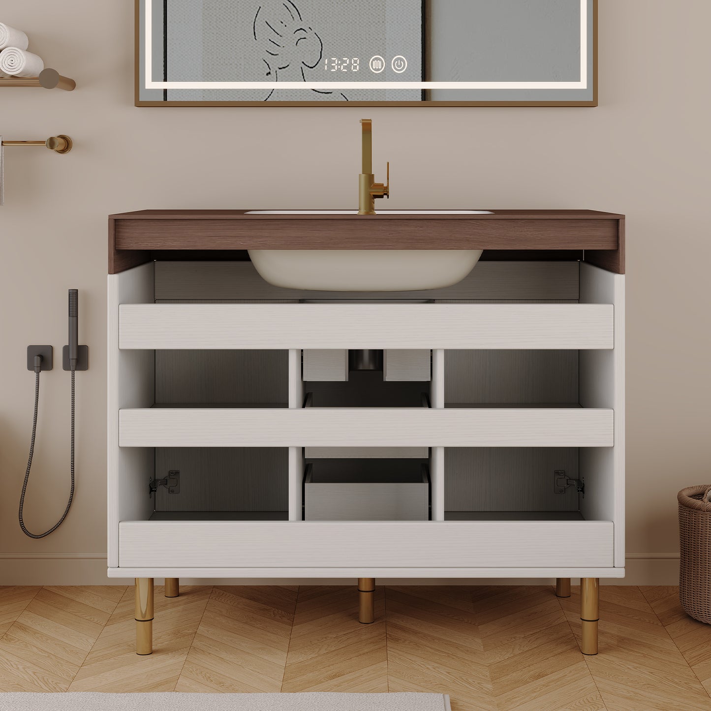 36 in Modern Free-standing Bathroom Vanity with Ceramic Sink & Ample Storage image 8