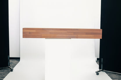 48" Rustic Wood Fireplace Mantel, Wall-Mounted & Floating Shelf for Home Decor image 2