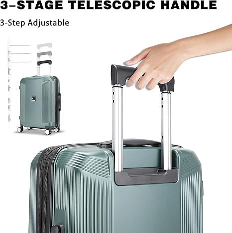 Hard Shell Luggage Set 20"+28", Expandable Design, PC Material Suitcase with TSA Lock, Quiet Spinner Wheels, Carry On & Checked Luggage 2 Piece Set image 5