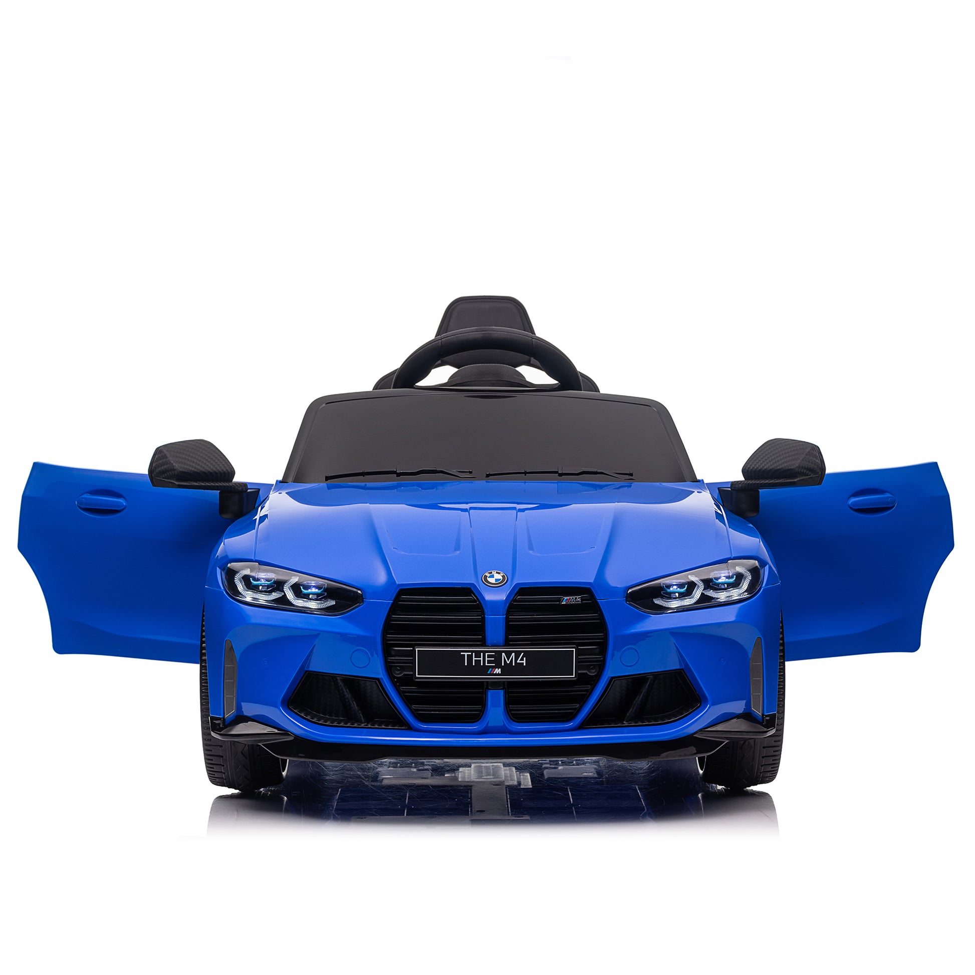 BMW M4 12v Kids ride on toy car 2.4G W/Parents Remote Control,Three speed adjustable,Power display, USB,MP3,Bluetooth,LED light,story,A handle with wheels and a pull, easy to carry image 10