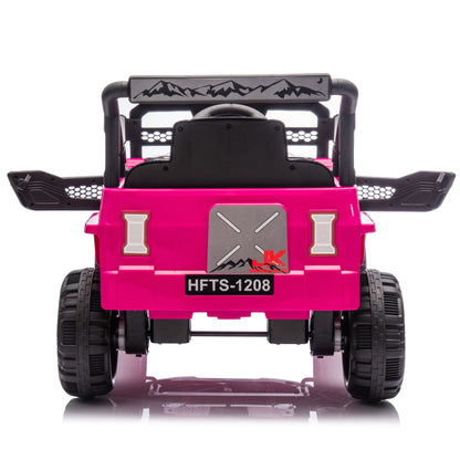 12V Kids Ride On Electric Truck Car W/Parents Control,2WD,Four-wheel suspension,Early education function,Adjustable volume,USB,MP3,Bluetooth,Microphone jack,Power display,LED lights For kids aged 1-4. image 12