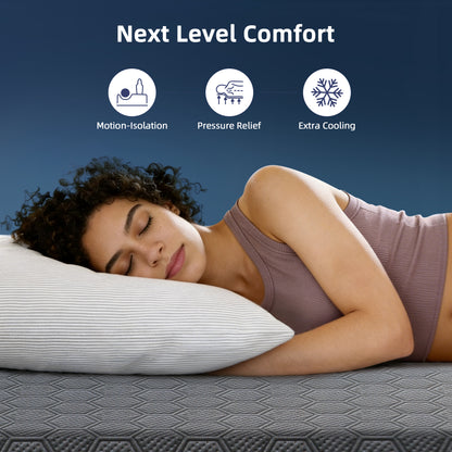 Sleepmax OmniFit 13" Queen Medium Cooling Hybrid Mattress with Gel, Bamboo, Charcol, Green Tea & Copper Infused Foam image 4