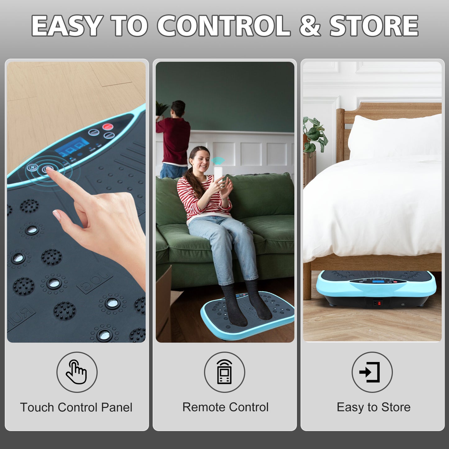 Vibration Plate Exercise Machine - Whole Body Workout Vibration Fitness Platform, Home Training Equipment for Weight Loss & Toning image 8
