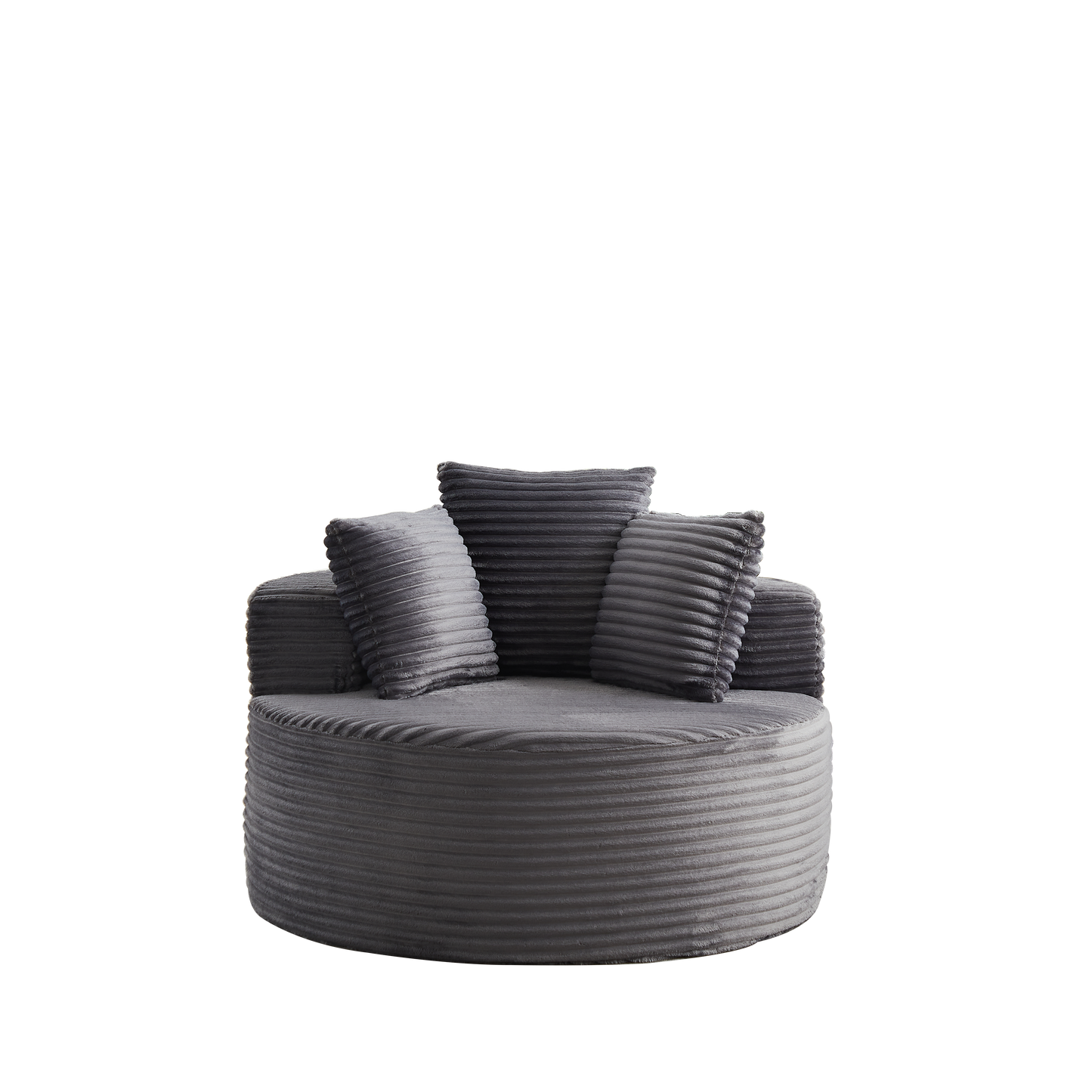 43-inch round corduroy single sofa, comfortable lounge chair, comes with three pillows, minimalist design, perfect for bedrooms, lounges, game rooms, and living rooms image 12
