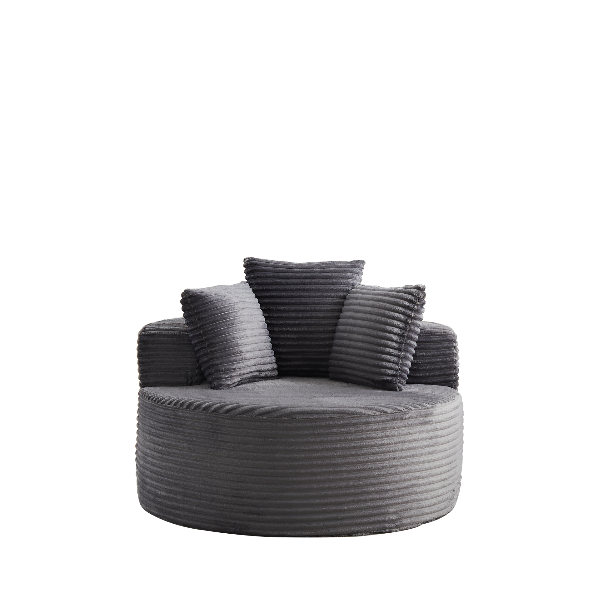 43-inch round corduroy single sofa, comfortable lounge chair, comes with three pillows, minimalist design, perfect for bedrooms, lounges, game rooms, and living rooms image 12