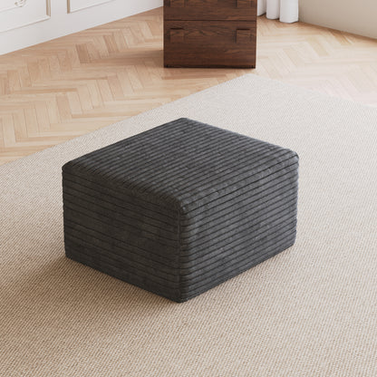 Sofa ottoman,No Assembly Required,Dark Grey(Plush Corduroy Fabric) image 2