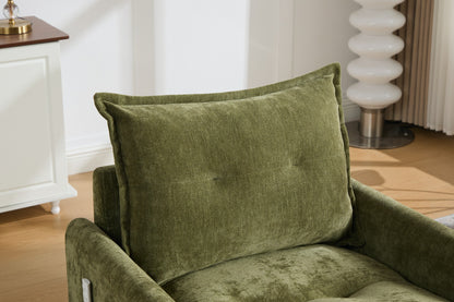 UNITED WE WIN Swivel Barrel Chair - Mid Century Modern Chair, Thick Padded Arm Chair with Solid Metal Base, Comfortable Single Sofa Chair, Swivel Accent Chair for Living Room Bedroom image 12