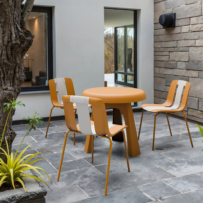 Summer 4-Pack Modern Striped Color Block Chairs - Detail of Legs