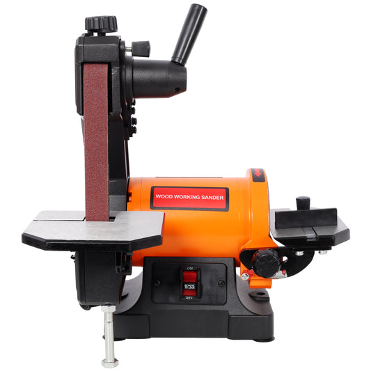 1x30 Inch Bench Belt Sander with 5 Inch Disc with Wrench Storage and Easy Belt Cover Off,Benchtop Belt Disc Sander image 1
