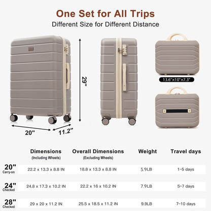 Travelpro Max 3-Piece Hardside Luggage Set with TSA Lock, 14/20 Inch Spinner Suitcase Set with Expandable Travel Duffel Bag & Waterproof Toiletry Kit, Adjustable Handle (rosybrown) image 2