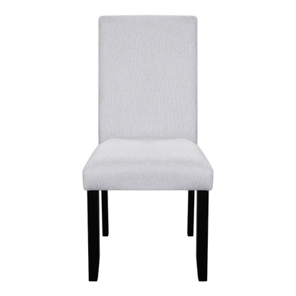 Modern Dining Room Chairs Set of 4, Accent Diner Chairs Upholstered Fabric Side Stylish Kitchen Chairs with Solid Wood Legs and Padded Seat - Beige image 6