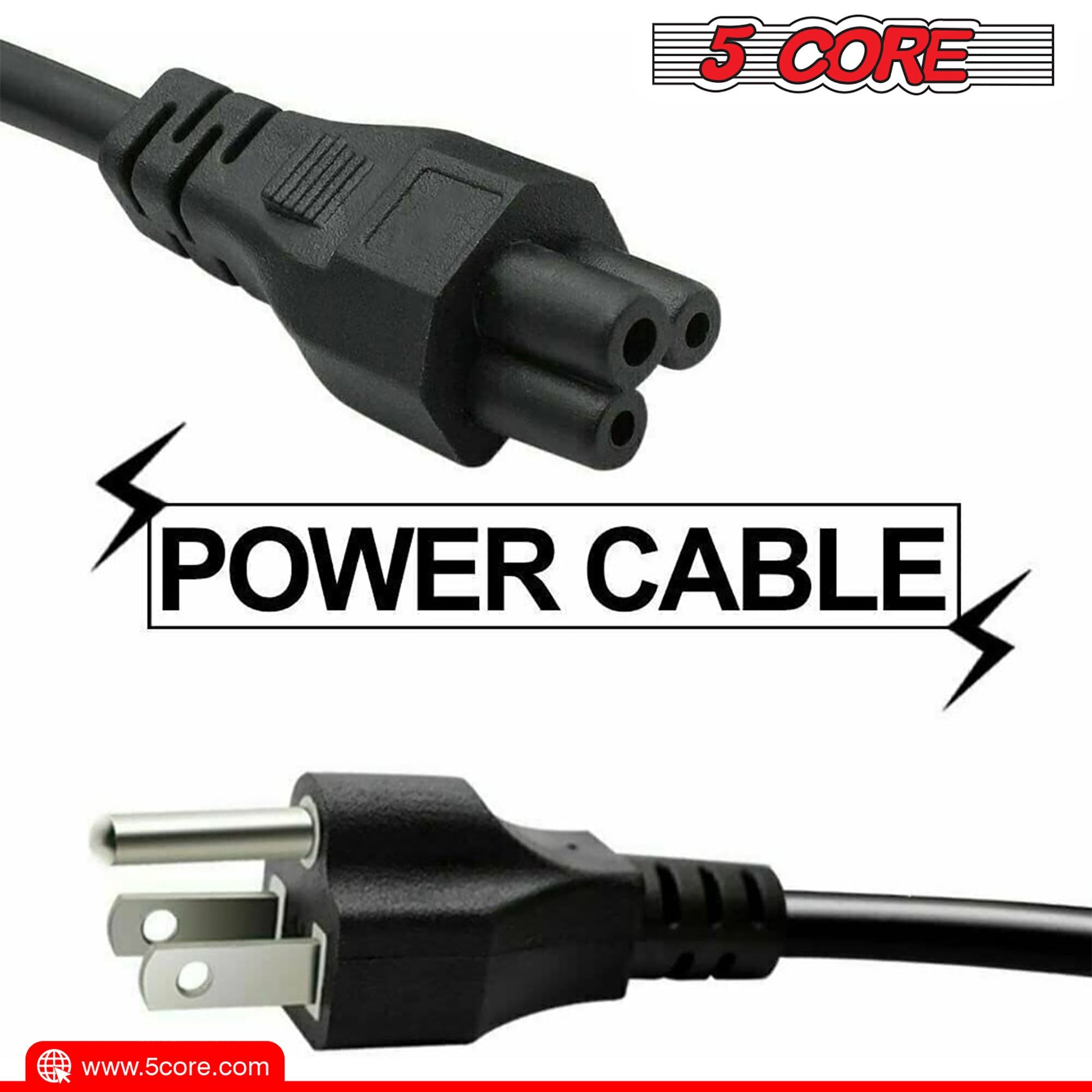 5Core AC Power Cord 10Ft 3 Prong US Male to Female Extension Adapter 16AWG/2C 125V 13A image 19