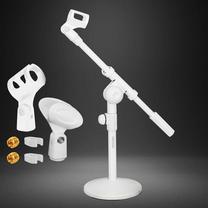 5Core Desktop Mic Stand Round Base Universal Desk Microphone Holder Table Top Stands image 1