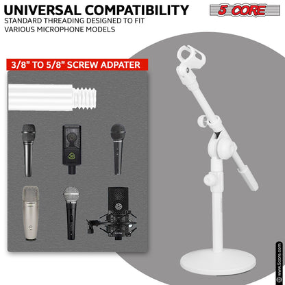 5Core Desktop Mic Stand Round Base Universal Desk Microphone Holder Table Top Stands image 5