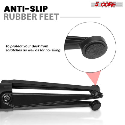 5Core Desktop Mic Stand Tripod Universal Desk Microphone Holder Table Top Stands image 4
