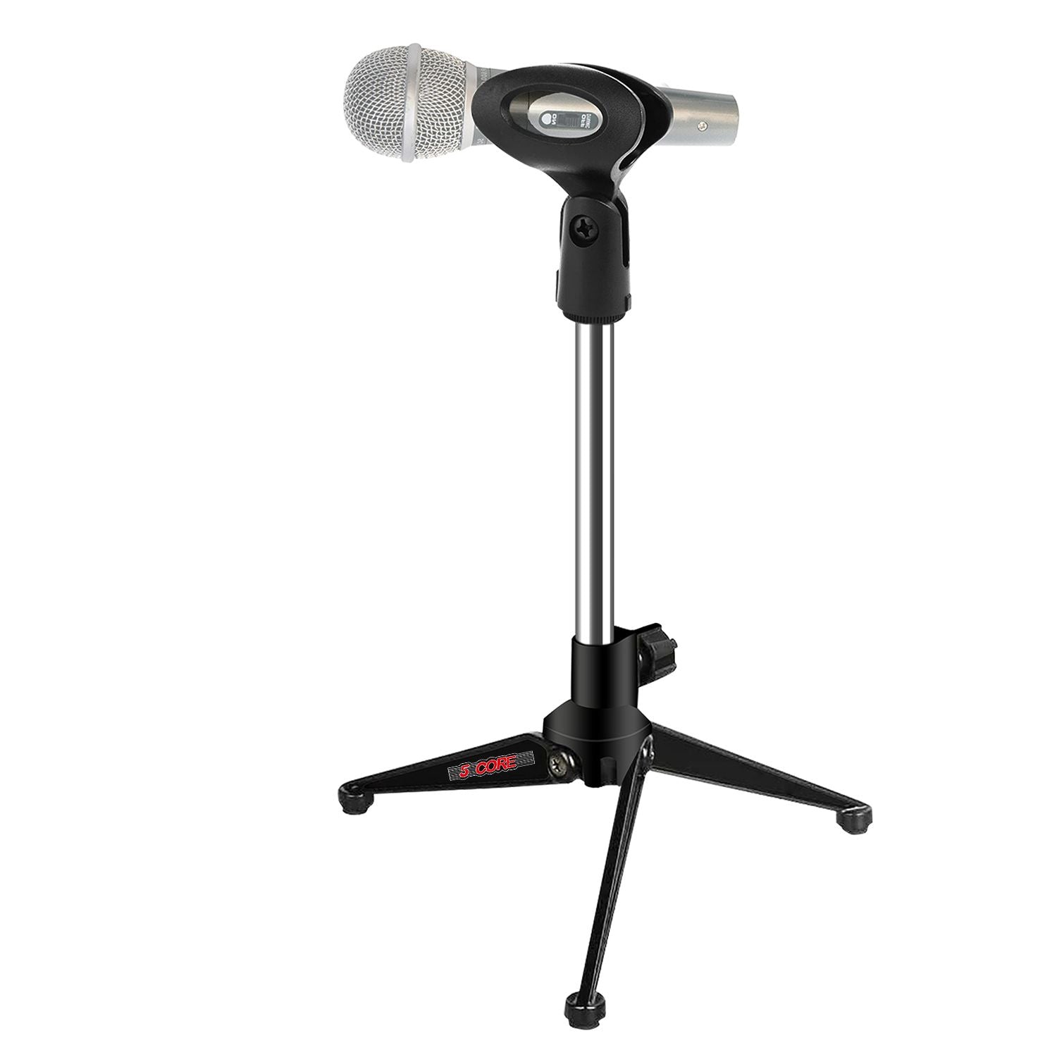 5Core Desktop Mic Stand Tripod Universal Desk Microphone Holder Table Top Stands image 1