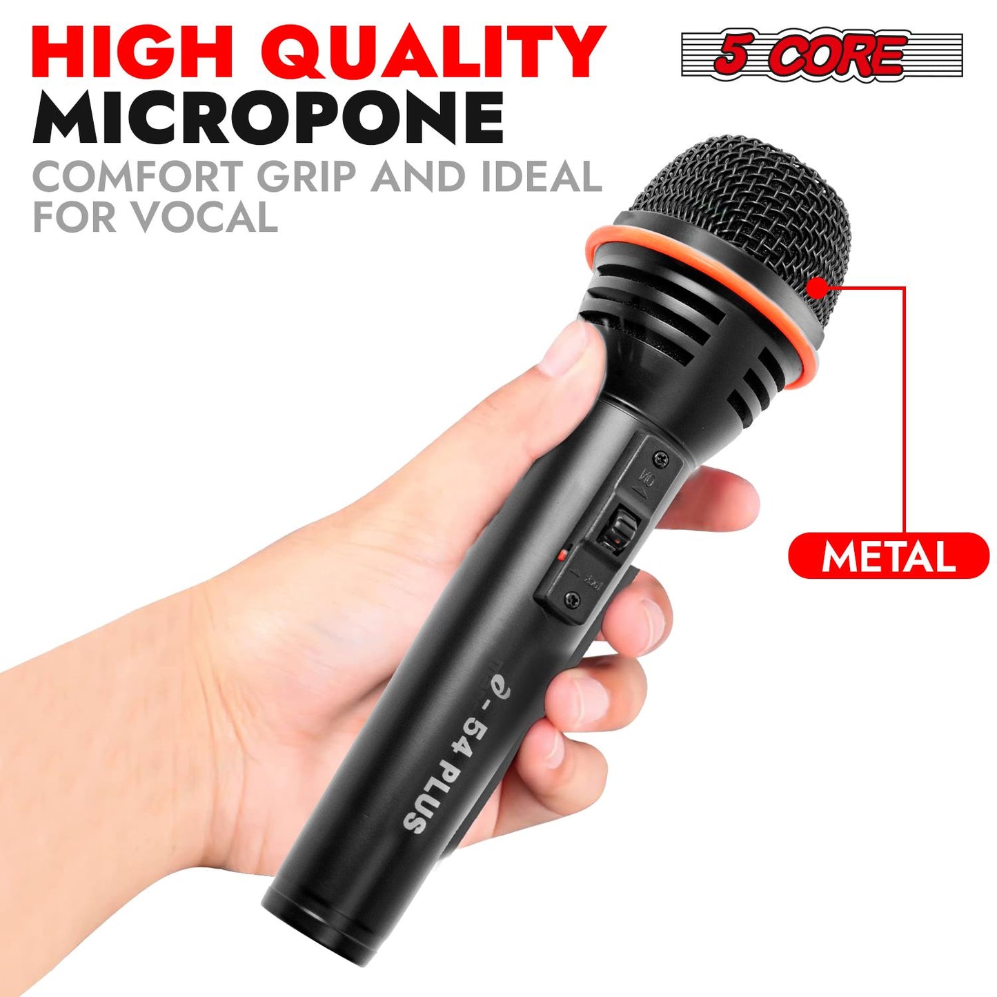 5Core Microphone Dynamic Mic Karaoke Singing Studio XLR Mics Handheld Microfono image 6