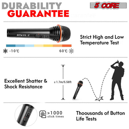 5Core Microphone Dynamic Mic Karaoke Singing Studio XLR Mics Handheld Microfono image 10