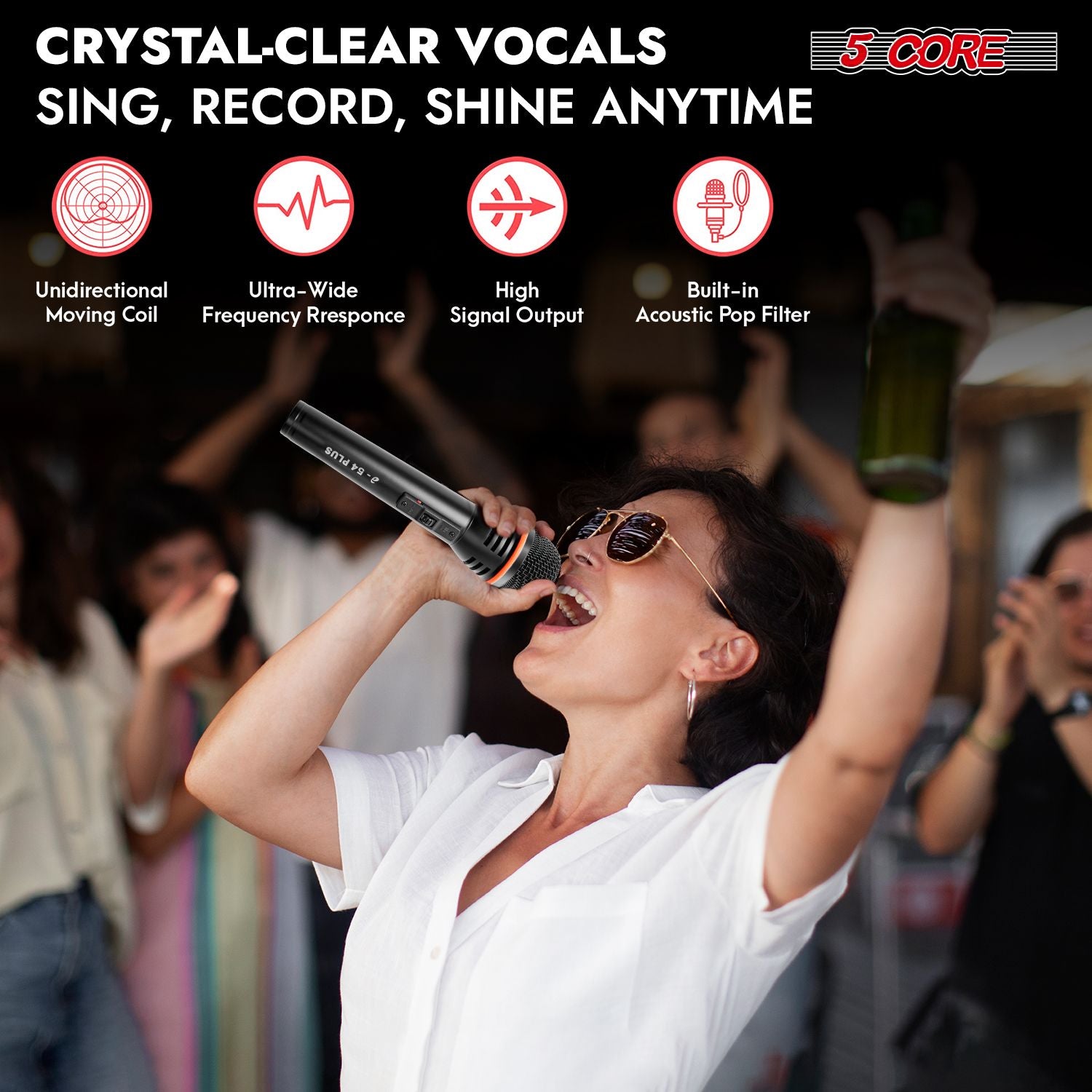 5Core Microphone Dynamic Mic Karaoke Singing Studio XLR Mics Handheld Microfono image 11