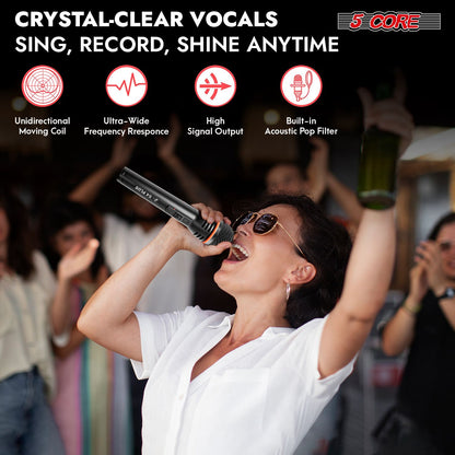 5Core Microphone Dynamic Mic Karaoke Singing Studio XLR Mics Handheld Microfono image 11