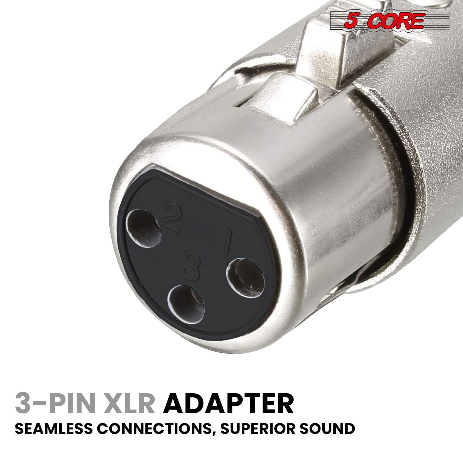 5Core XLR Connector Male Female to 1/4 Audio Jack 3 Pin Secure Mic Plug w Locking Ends image 11