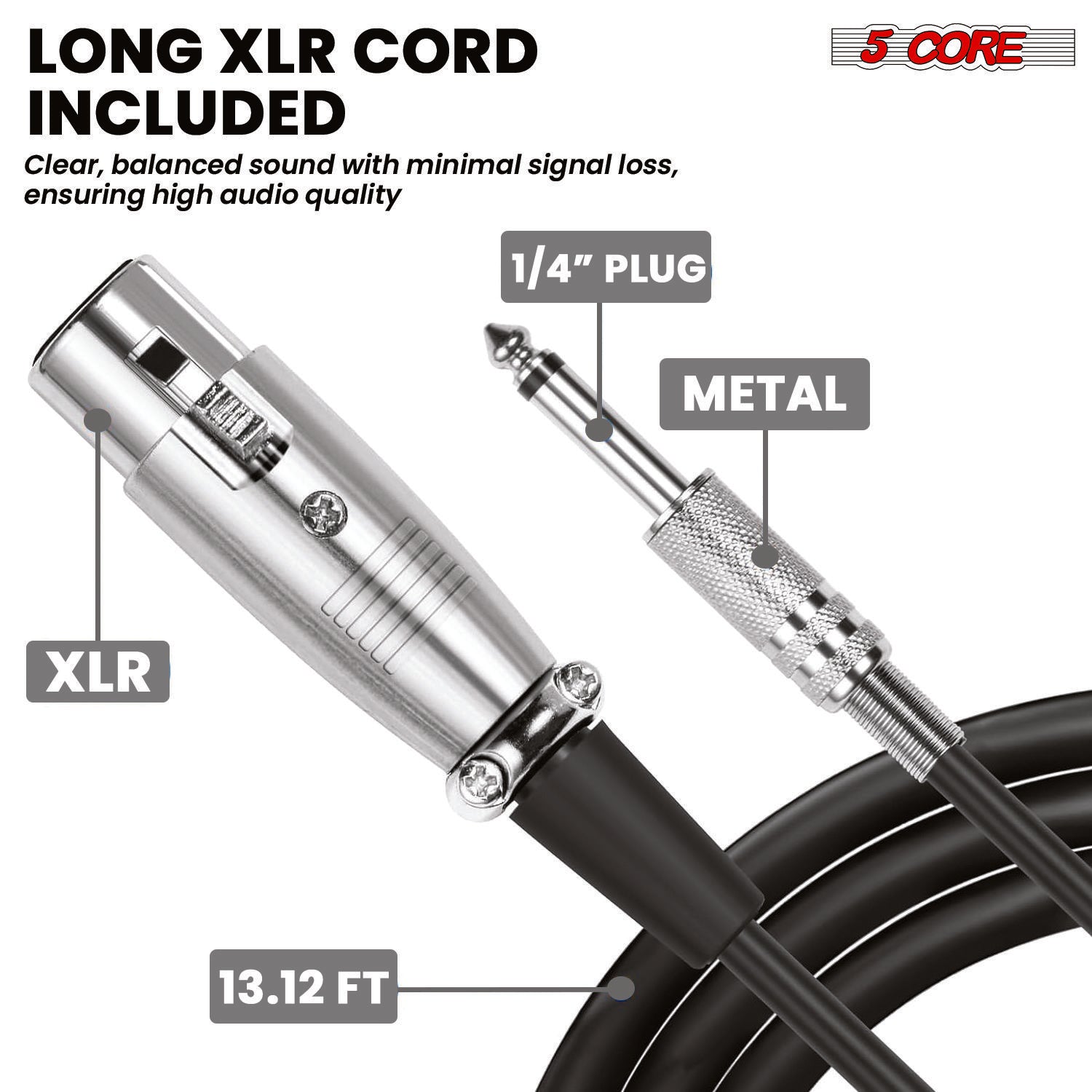 5Core XLR Microphone Dynamic Mic Karaoke Singing Studio Microfono Handheld Mics image 5