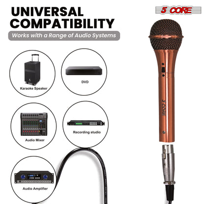 5Core XLR Microphone Dynamic Mic Karaoke Singing Studio Microfono Handheld Mics image 6