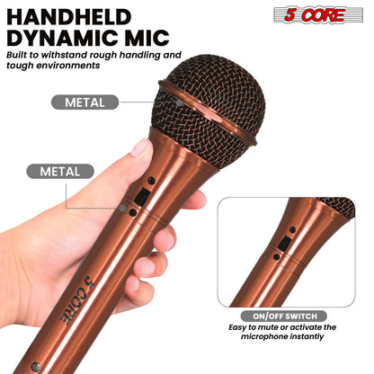 5Core XLR Microphone Dynamic Mic Karaoke Singing Studio Microfono Handheld Mics image 3