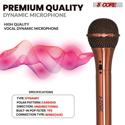 5Core XLR Microphone Dynamic Mic Karaoke Singing Studio Microfono Handheld Mics image 9