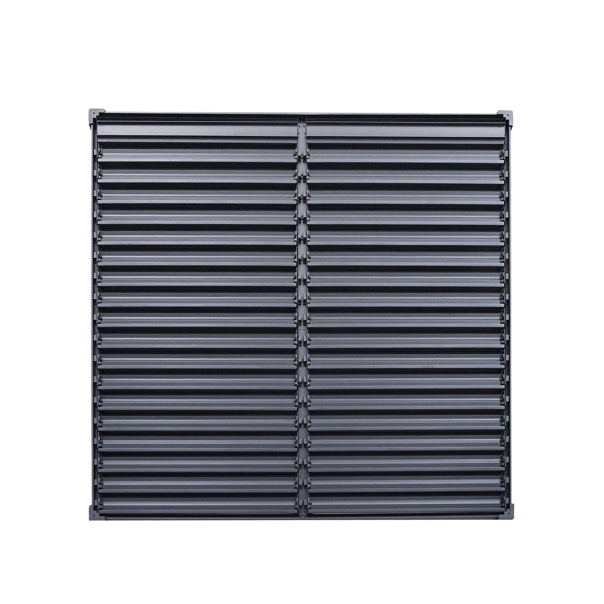 Byron Black Outdoor Pergola Aluminum with Adjustable Louvered Roof image 6