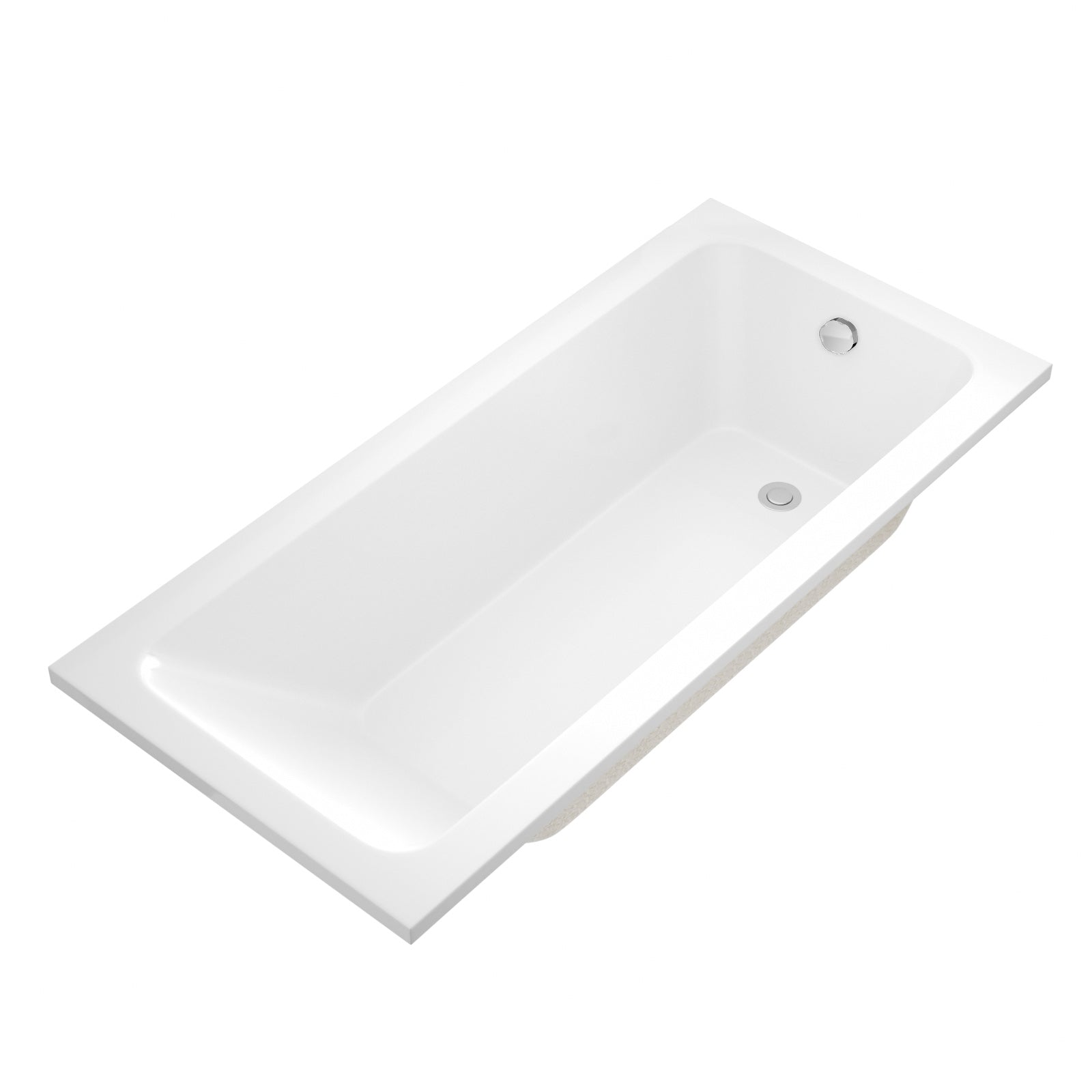 66-inch Acrylic Built-in Soaking Tub - Glossy White, Built-in Design, Chrome Hand-Twist Drain with Left/Right Installation Option image 12