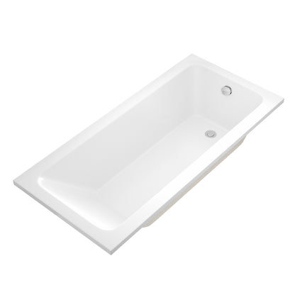 66-inch Acrylic Built-in Soaking Tub - Glossy White, Built-in Design, Chrome Hand-Twist Drain with Left/Right Installation Option image 12
