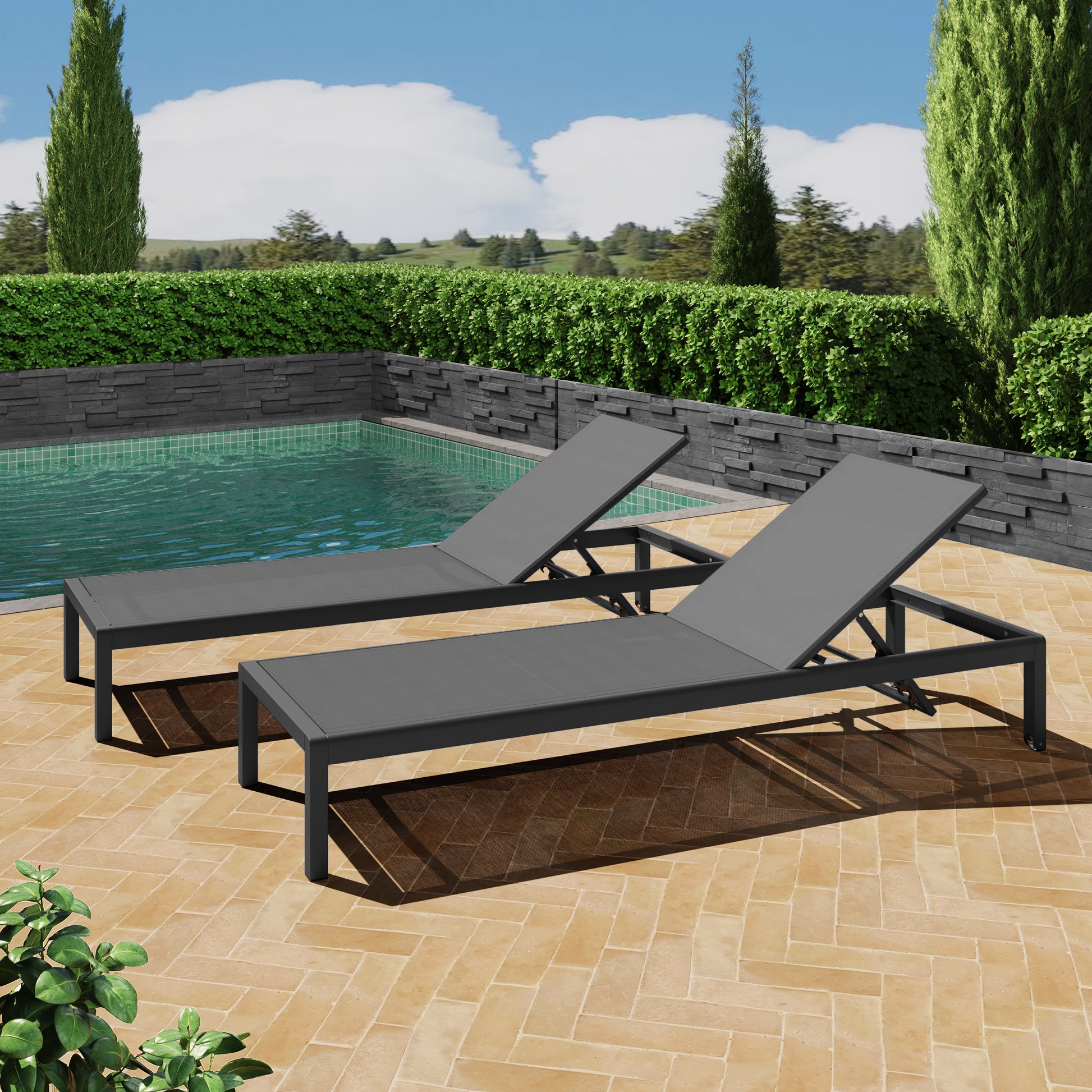 CAPE CORAL KD CHAISE LOUNGE BLK(MP2)(SET OF 2) image 1