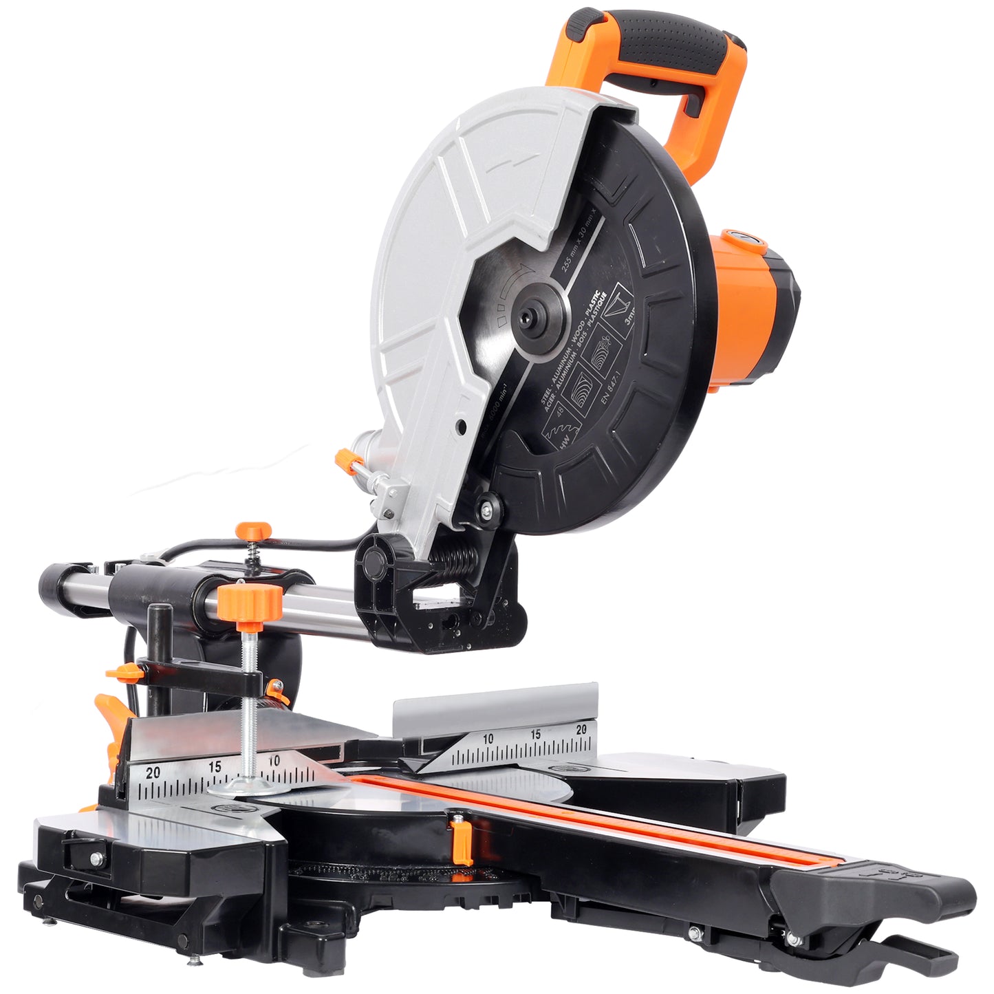 10in Single Bevel Double Speed Sliding Miter Saw,48T Blade,2-Speed 5000/3200 RPM,3.5x13in Cutting Capacity,ETL certificate image 6