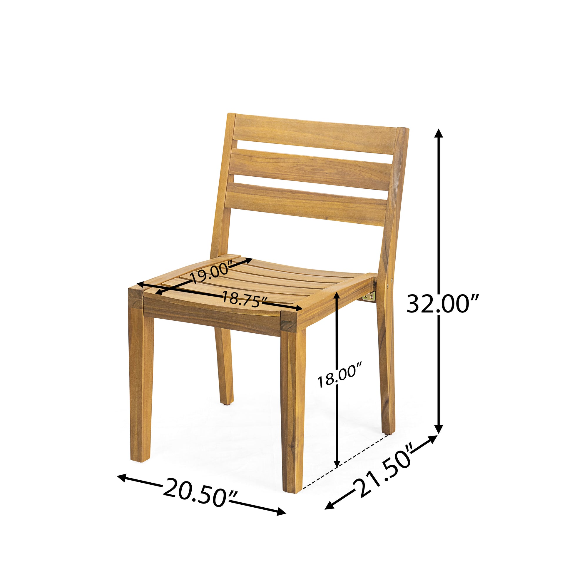 Outdoor 3-Pieces Acacia Wood Dining Set,Round Bistro Set, Teak image 12