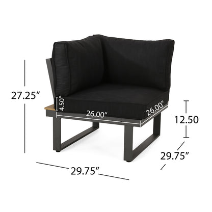Sterling V-Shaped Outdoor Aluminum 5 Seater Sofa Set with Cushions image 8