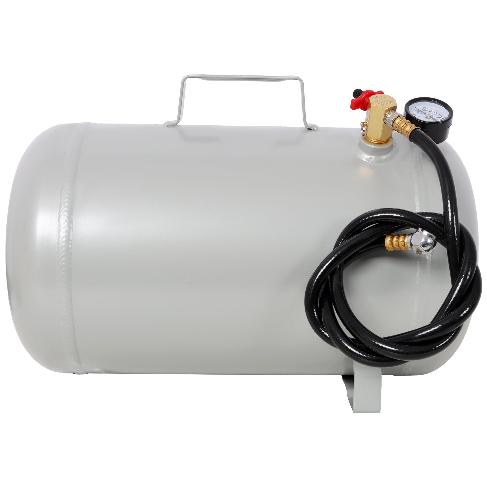 Portable 5 Gallon Aluminum Air Tank, Lightweight Durable Air Compressor Tank with Pressure Gauge, Safety Valve and 47 Inch Hose for Easy Tool Connection image 4