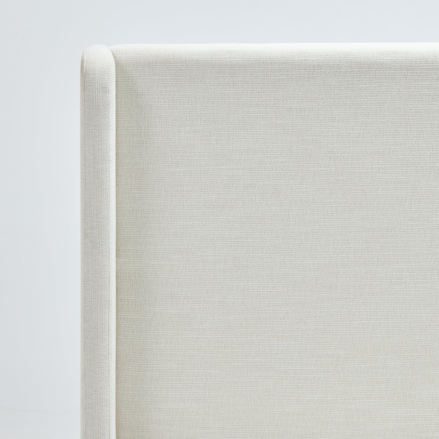 Carmen Upholstered Wingback Bed / Upholstered Platform Bed Frame / 52.3" High Headboard / Simplicity / Minimalist / No Box Spring Needed / Easy Assembly / King/ Textured Ivory Canvas Chenille/No Noise image 12