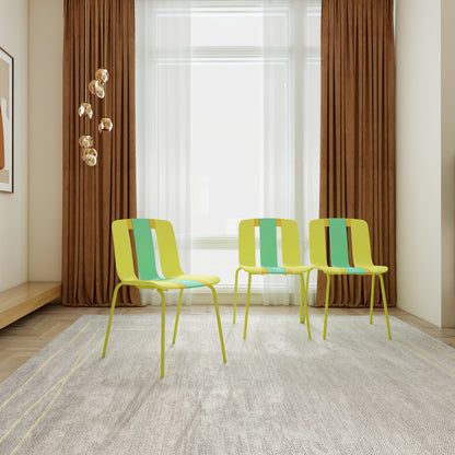 Summer 4-Pack Modern Striped Color Block Chairs – Weight Capacity Test