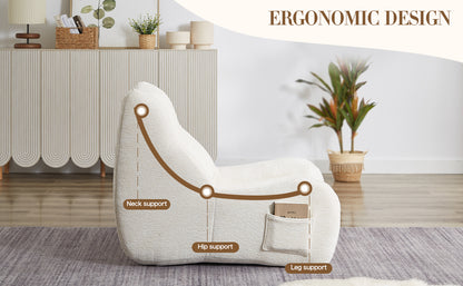Bean Bag Chair for Adults with Armrests - Oversized Comfy Beanbag Lounge Lazy Floor Sofa Accent Chair for Living Room, Bedroom image 9