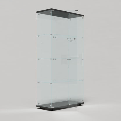 Tempered glass display cabinet,wine cabinet,storage cabinet,file cabinet,with a variety of colors of pat lights,door locks,adjustable floor feet suitable for uneven ground,can be placed anywhere,black image 11