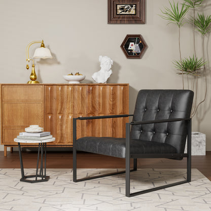 Accent Chair Modern Upholstered Accent Chair, Linen Sofa Chair for Bedroom, Living Room, Office image 2