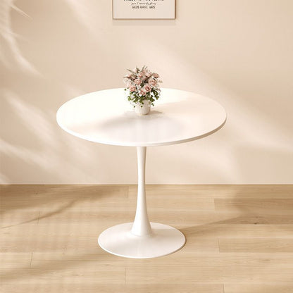 Modern Round Dining Table, ∅31.5'' Kitchen Dining Room Furniture, Coffee Table, Leisure Table, Living Room Table, Oval Dining Table, WHTIE image 8