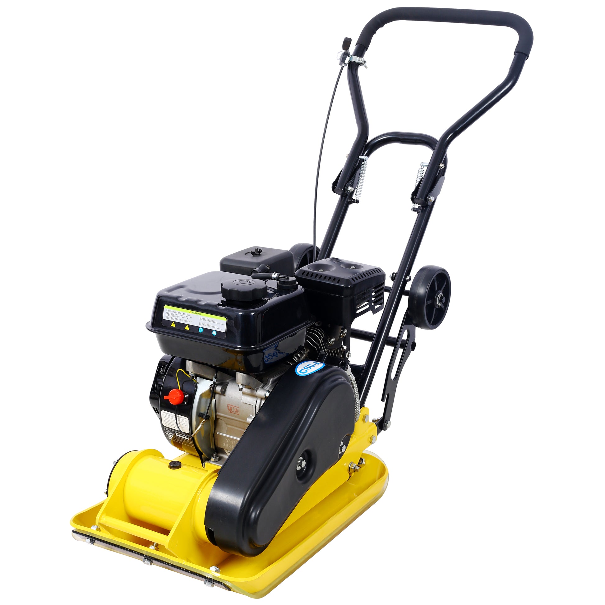 7.0HP 5500VPM MAX Gas Vibration Compaction Force 20 x 14 inch Plate Compactor w/Built-in Wheel,EPA compliant image 3