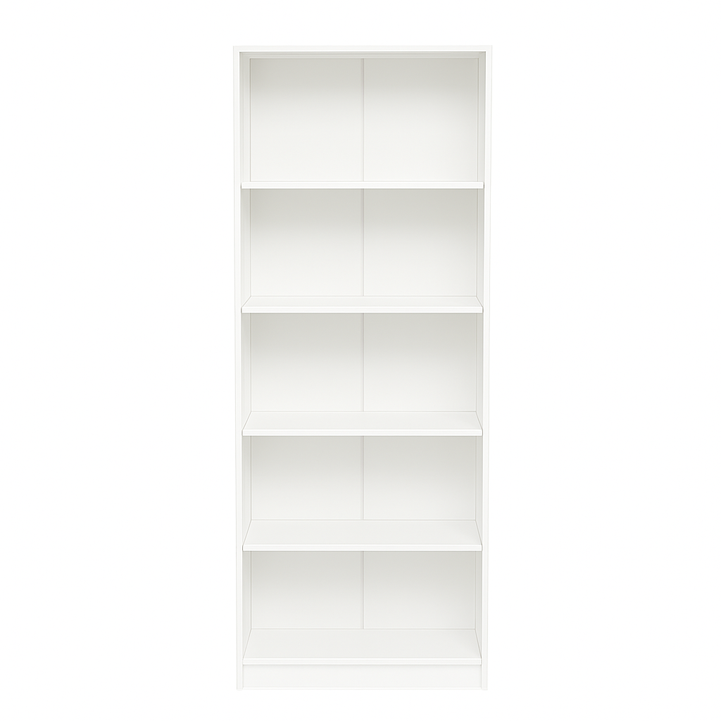 5-Tier Bookshelves Storage Cabinet White image 6