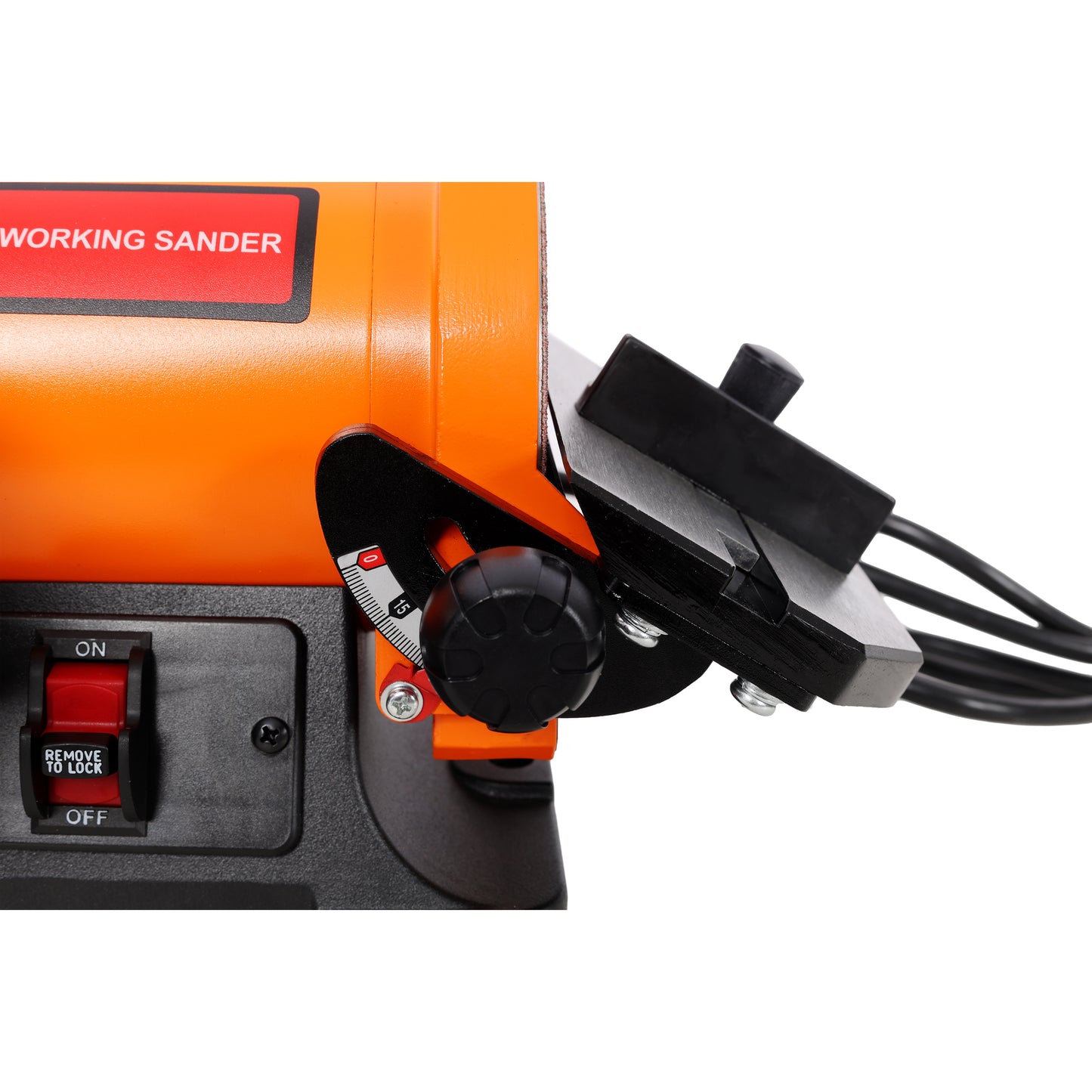 1x30 Inch Bench Belt Sander with 5 Inch Disc with Wrench Storage and Easy Belt Cover Off,Benchtop Belt Disc Sander image 7