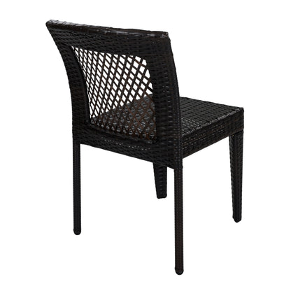 Outdoor Dining Chairs Set of 4, Stackable Chairs with UV-Resistant PE Rattan and Steel Frame, for Patio, Garden, Balcony, Supports 400lbs image 10
