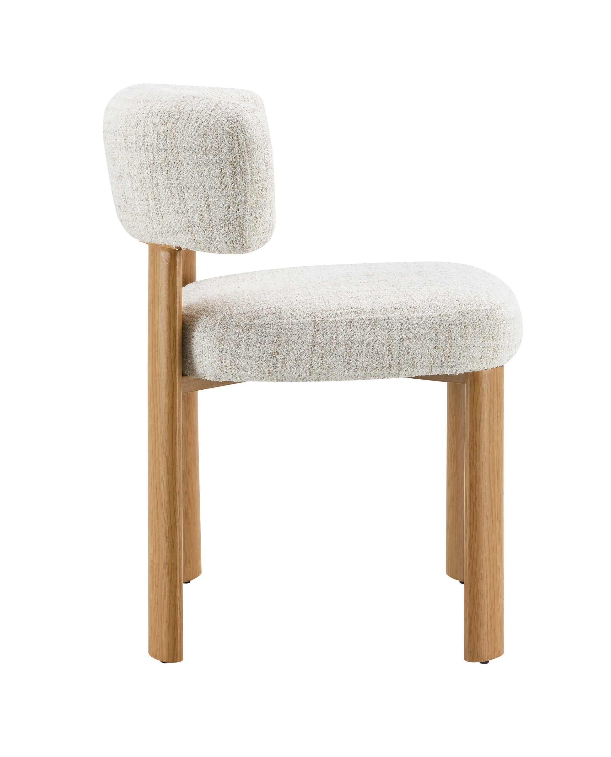 Ogin Beige Chenille & Gray Side Chair (Set of 2) image 2
